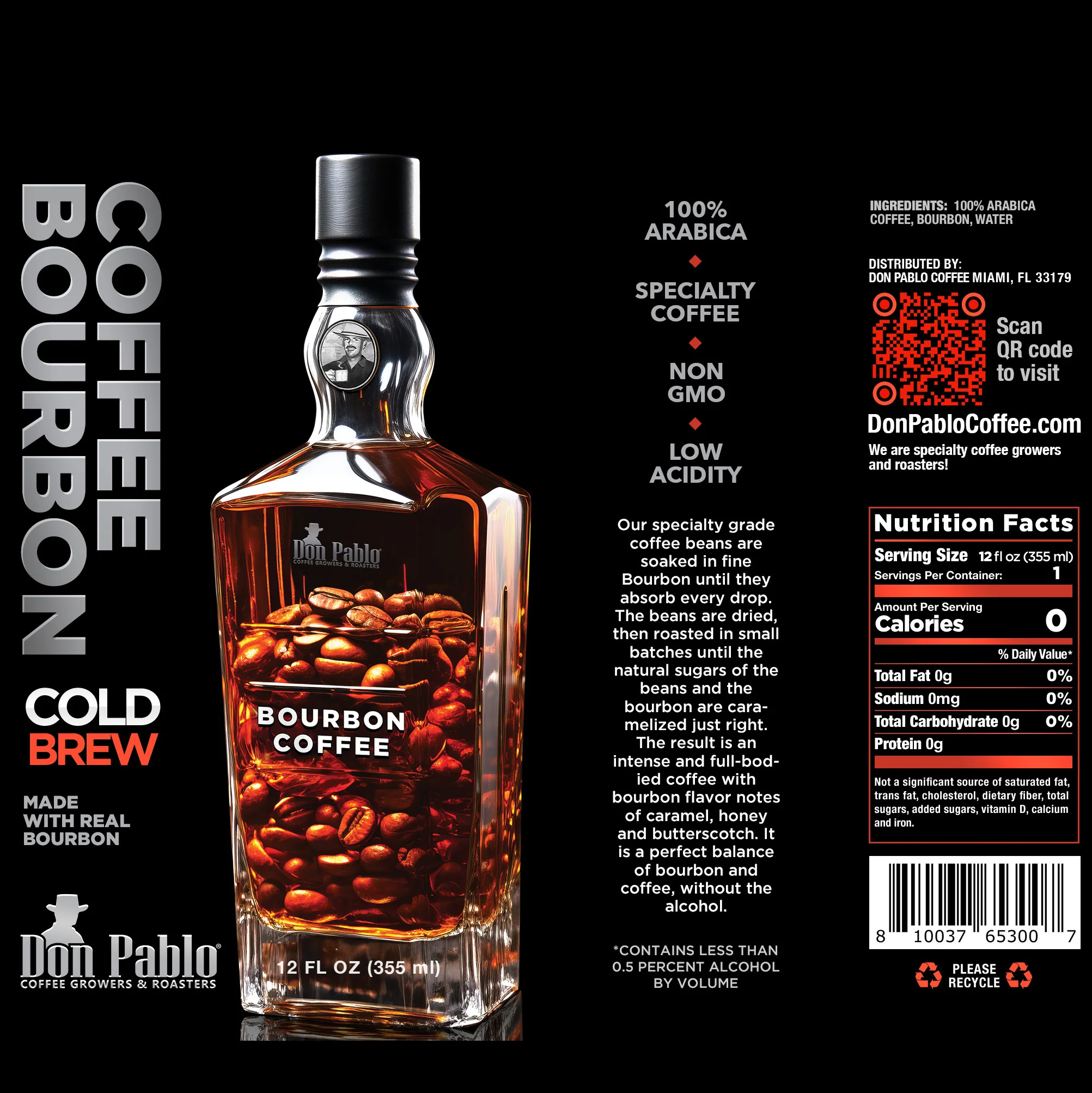 Don Pablo Bourbon Infused Cold Brew Coffee - Image 3