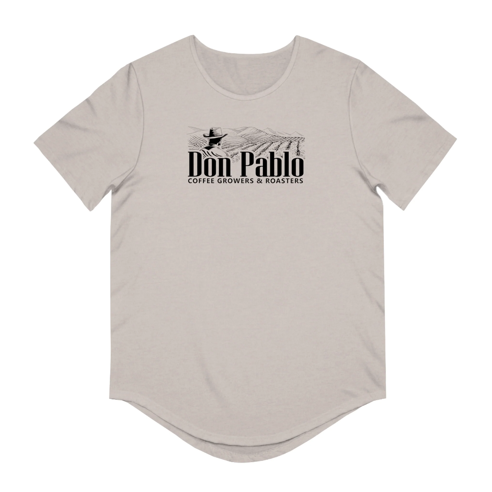 Don Pablo Coffee Cotton Curved Hem T-shirt - Image 3