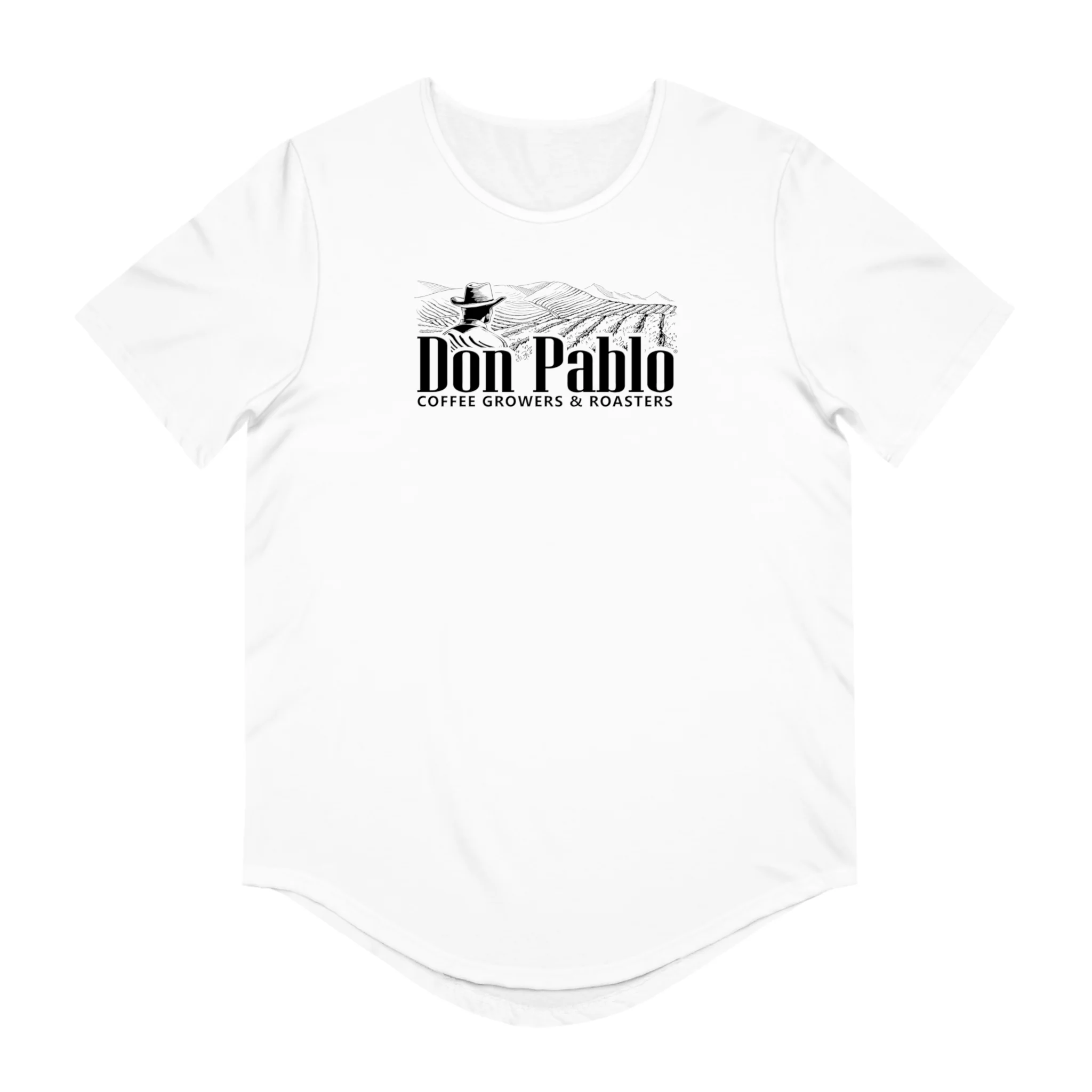 Don Pablo Coffee Cotton Curved Hem T-shirt - Image 4