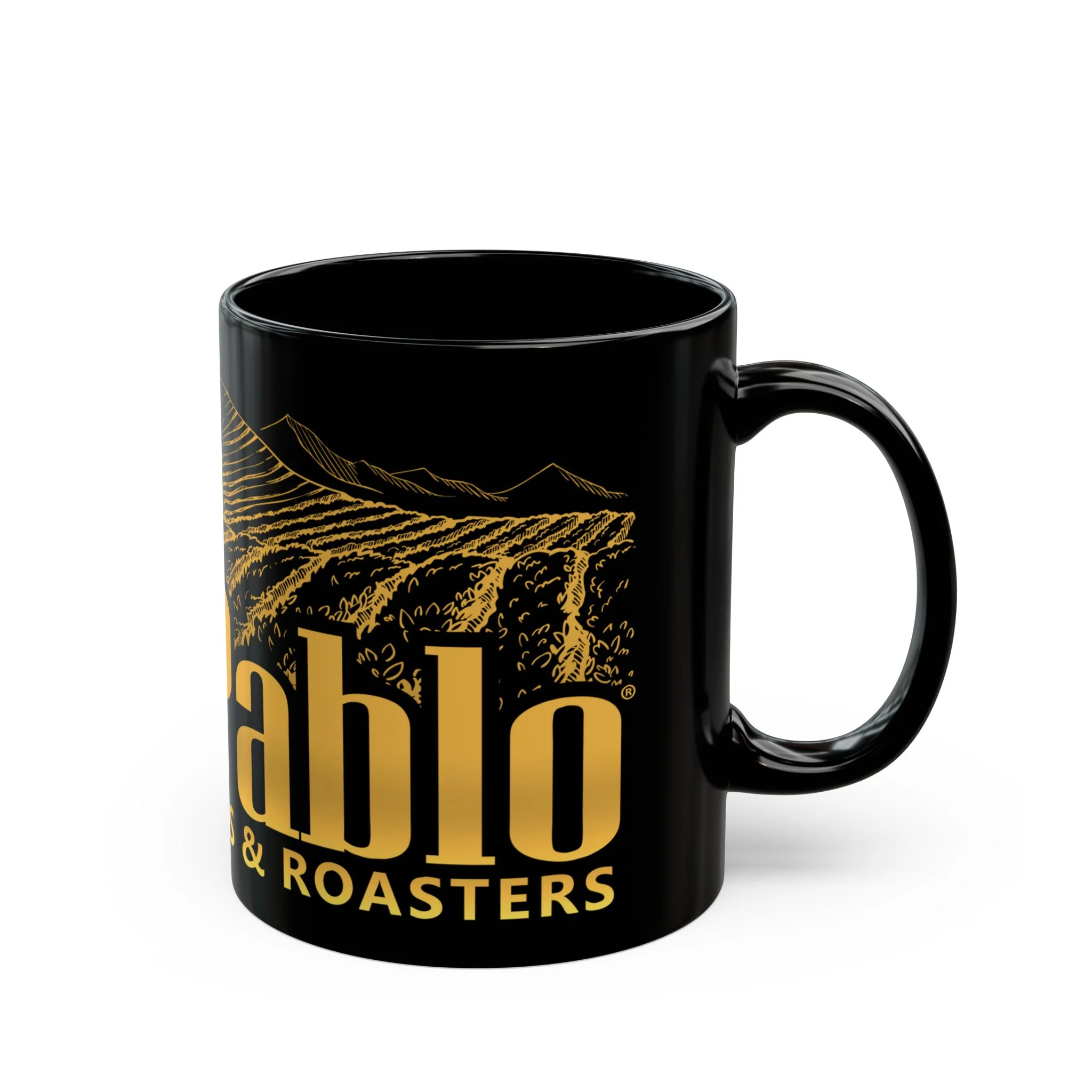 Don Pablo coffee black and gold ceramic mug - Image 4