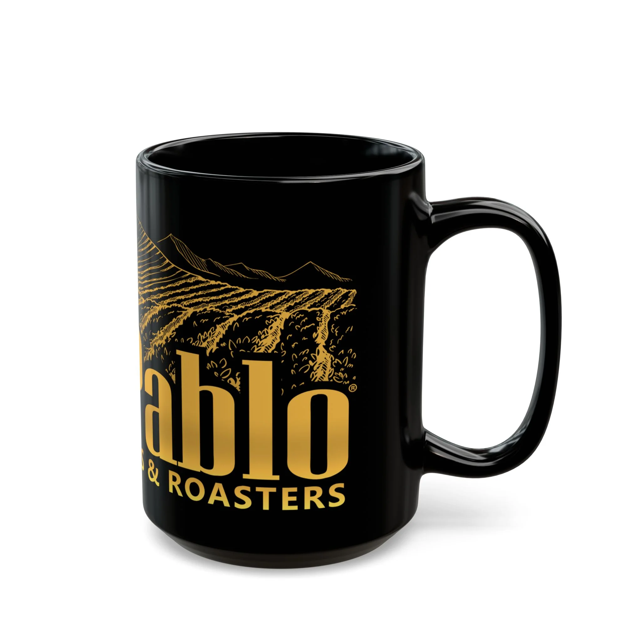 Don Pablo coffee black and gold ceramic mug - Image 6