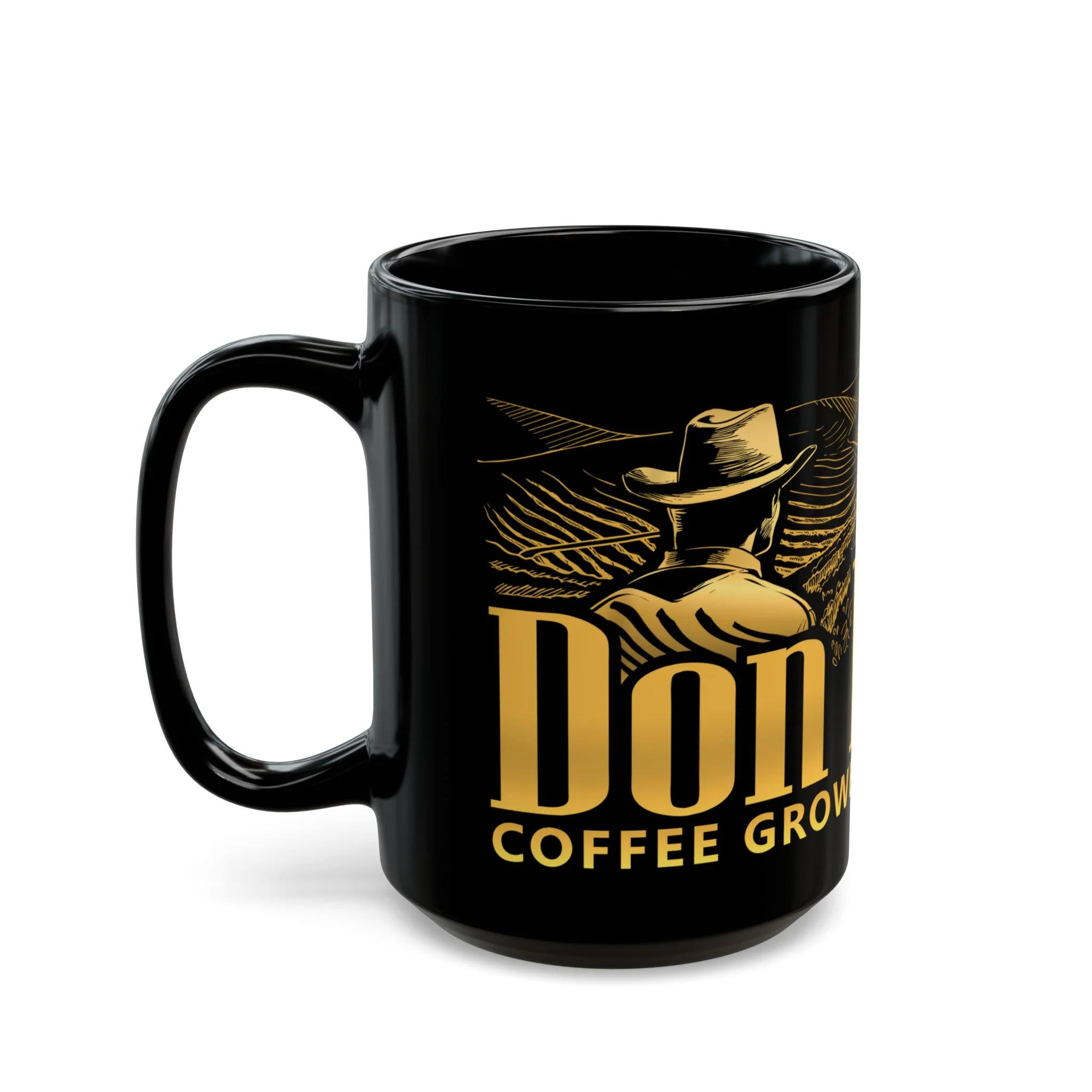 Don Pablo coffee black and gold ceramic mug - Image 7