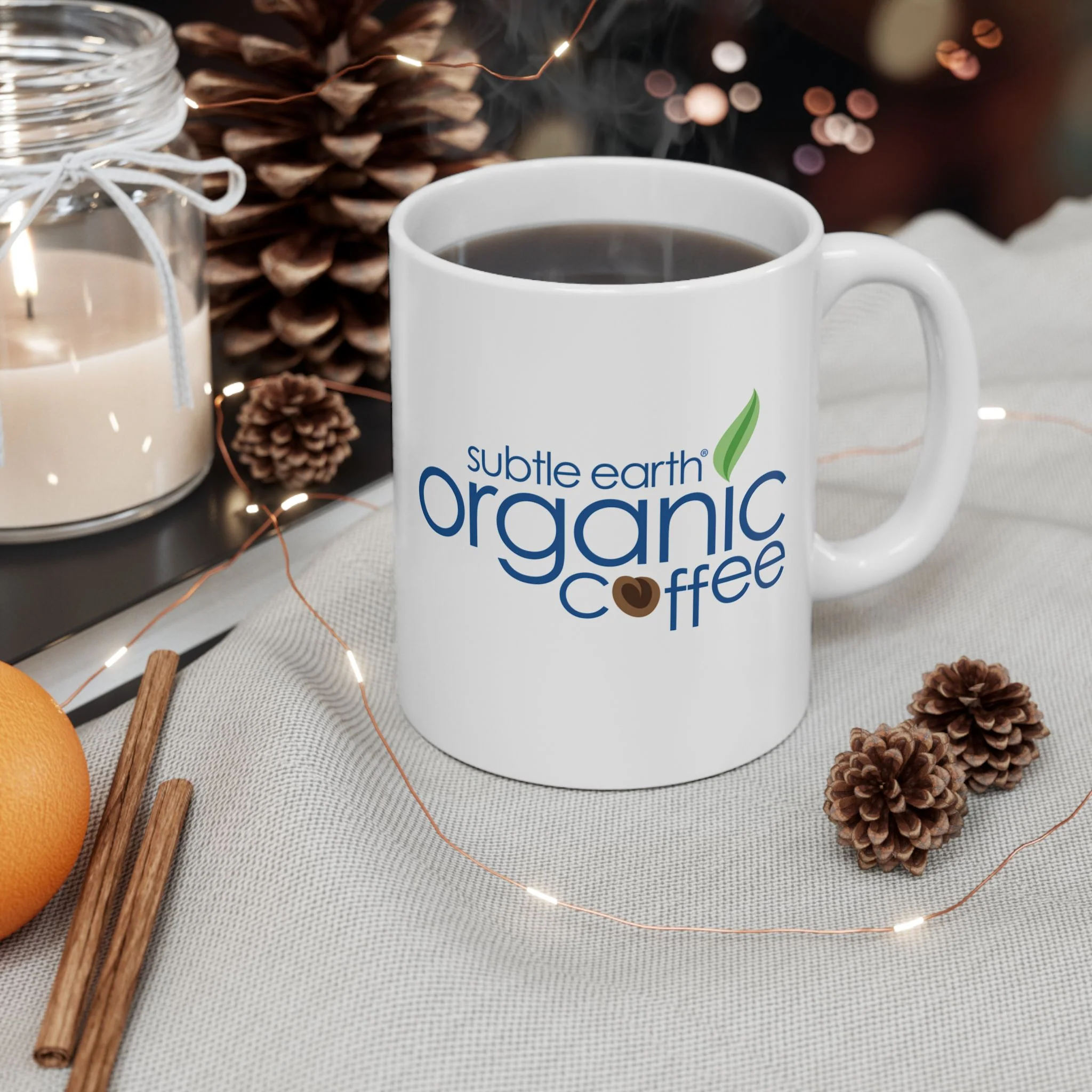 Subtle Earth Organic Coffee Ceramic Coffee Mug - Image 4