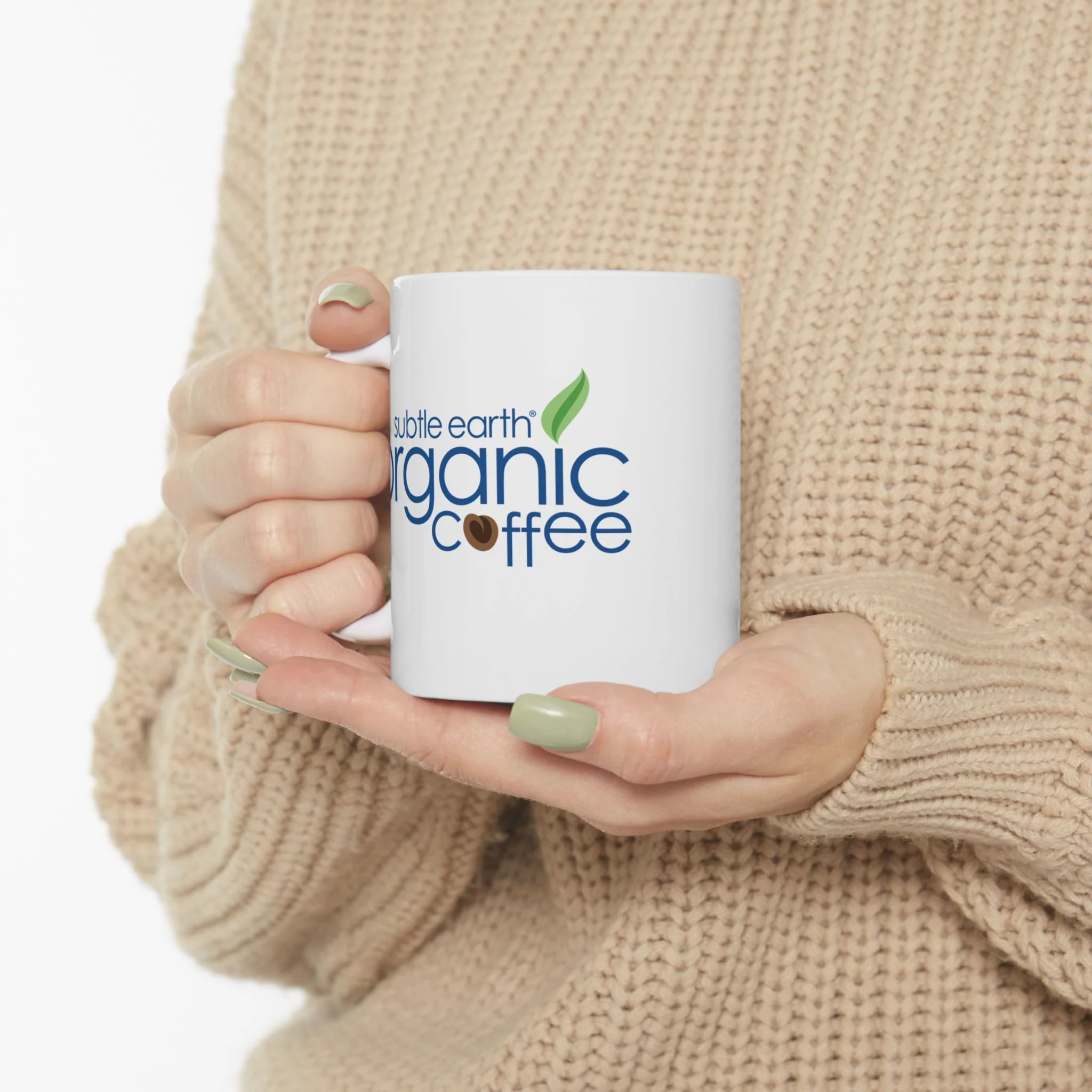 Subtle Earth Organic Coffee Ceramic Coffee Mug - Image 7